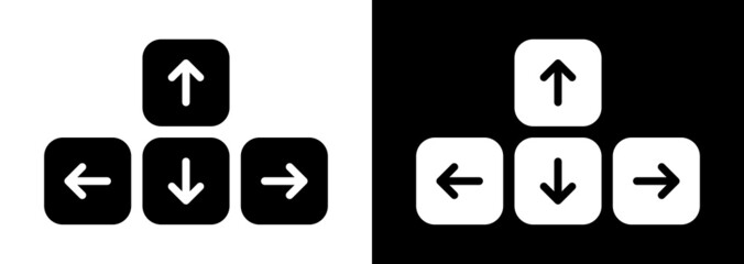 Poster - Arrow keyboard icon vector.