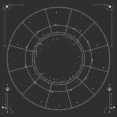 Wall Mural - vector illustration set of moon phases. different stages of moonlight activity in vintage engraving 