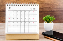 November 2021 Desk Calendar.