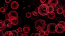 Red Bubbles Background. Bright Abstract Background With Bubbles