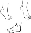 simple sketch of human feet