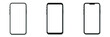 © Vik10 - Smartphone set. Mobile phone Template. Telephone. Realistic vector illustration of Digital devices. 3D.