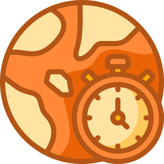 time zone Two Tone icon