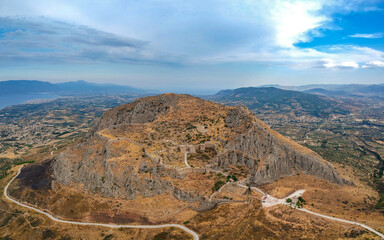 Aerial view of Acrocorinth 