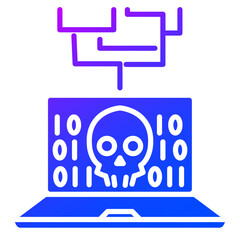 Wall Mural - Hacker attack icon