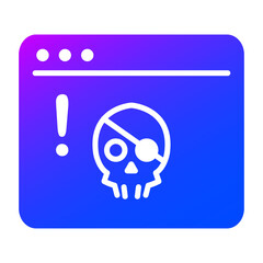 Wall Mural - Hacker attack icon