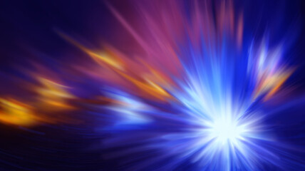 Wall Mural - dark futuristic abstract background. neon glow, laser show.