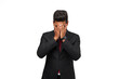 © Тарас Нагирняк - Headache of an Indian manager in a suit on an isolated white background