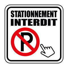 Sticker - Logo stationnement interdit.