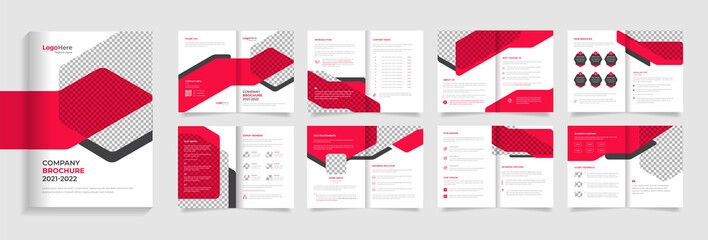 Corporate brochure design template,  creative layout pages premium vector