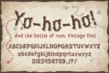 Wall Mural - Vintage vector typeface for logo