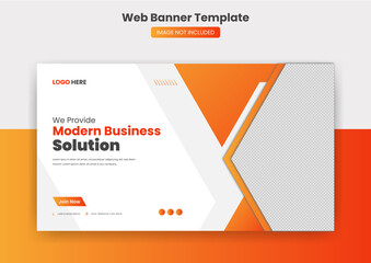 Corporate social media web cover banner and youtube thumbnail template design