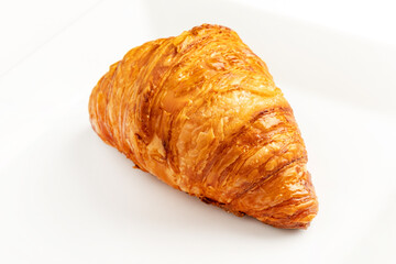 Poster - croissant on the  white background