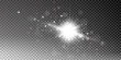 © exvanesko - Light effect. Bright Star. Light explodes on a transparent background. Bright sun.