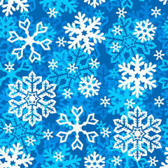 Sticker - Christmas snowflakes pattern seamless