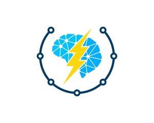 Poster - Circular circuit technology with brain and lightning inside