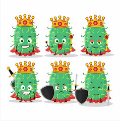 Canvas Print - A Charismatic King zygote virus cartoon character wearing a gold crown