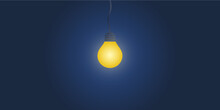 New Standout Idea - Light Bulb Concept Design Template With Copy Space - Illustration In Editable Vector Format