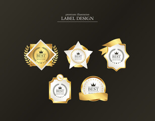 Poster - Gold leaf high quality label design 
