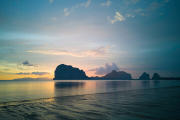 Wall Mural - sea sunset summer nature background