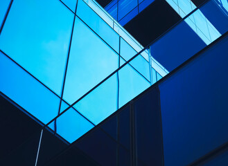 Aufkleber - Architecture detail Glass wall Modern building exterior Abstract background
