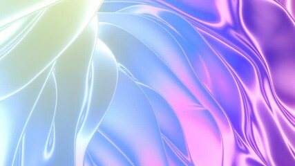 Poster - 3d rendering texture with distorted metallic curved surface loop animation HD
