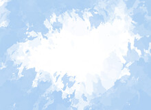 Blue White Abstract Watercolor Brush Strokes