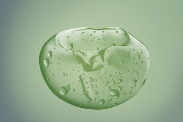 Wall Mural - A drop of transparent cosmetic gel on a pastel background.