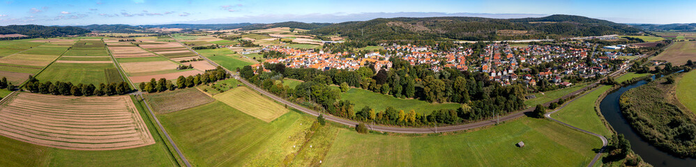  The village of Herleshausen in the Werra Valley in Hesse in Germany