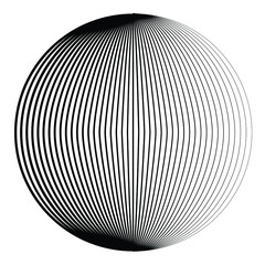 Wall Mural - Circle lines .  Vector Illustration .Technology round Logo . Design Globe element . Abstract Geometric shape . Spirograph