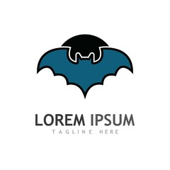 bat vector icon logo template