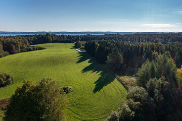 Wall Mural - Autumn landscape in countryside of Latvia.