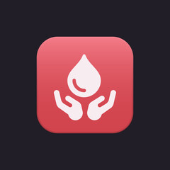 Wall Mural - Blood Donation - App Icon Button