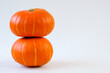 © Gatot - Stack of pumpkins isolated on white background