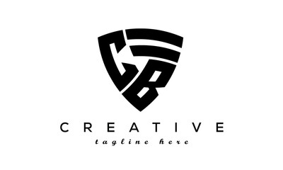 Shield letters CB creative logo