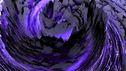 Poster - Swirling tornado of black and red color, seamless loop. Motion. Beautiful transforming rotating tornado surface with ripples.