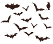 Bats Black Objects Vector Signs Symbols Illustration With White Background