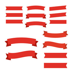 Wall Mural - cartoon banners and comic ribbons. colored banner ribbon. banner ribbon vector set