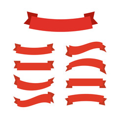 Wall Mural - cartoon banners and comic ribbons. colored banner ribbon. banner