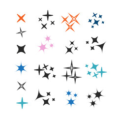 Wall Mural - sparkles, glowing light effect stars and bursts. bright firework, decoration twinkle, shiny flash