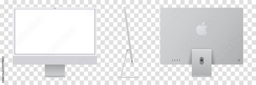 Vector de Stock iMac 24 inch personal computer made by Apple Computers ...
