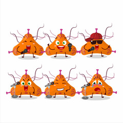 Poster - A Cute Cartoon design concept of bacteria virus singing a famous song