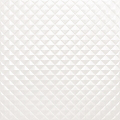 Poster - White 3d pyramids pattern background. Seamless background with white volumetric of a square pyramid 3D. Abstract geometric texture design. Square pyramid 3d tiles. 3D rendering.