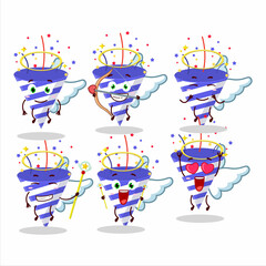 Sticker - Blue firecracker cartoon designs as a cute angel character