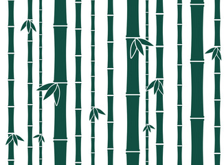 Japanese traditional bamboo forest pattern vector background