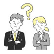 © 星野スウ - 疑問を感じているビジネスマンの男女