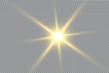 Wall Mural - Vector illustration of abstract flare light rays. A set of stars, light and radiance, rays and brightness.