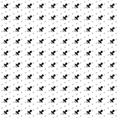 Poster - Square seamless background pattern from geometric shapes are different sizes and opacity. The pattern is evenly filled with big black nipple symbols. Vector illustration on white background