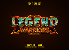Fantasy Legend Warriors Rpg Medieval Game Logo Title Text Effect With Frame