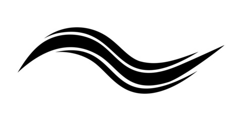 Poster - Swoosh sea wave logo template for tourism water icon is designed